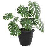 vidaXL Pot à fleurs rond 24 Pièces Noir Ø 26 x 21 5 cm Plastique