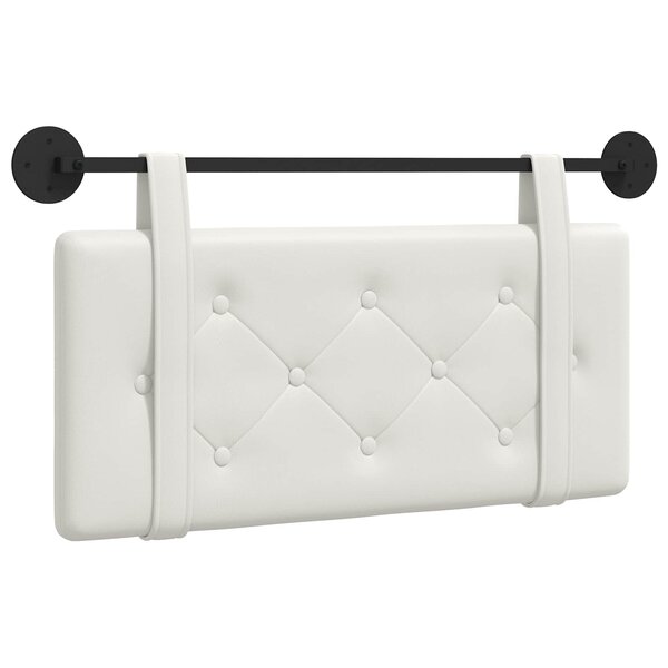 vidaXL Tête de lit suspendue Blanc Simili cuir