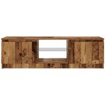 vidaXL Meuble TV avec lumières LED vieux bois bois d'ingénierie