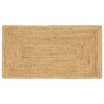 vidaXL Tapis de zone Beige 60 x 110 cm Jute