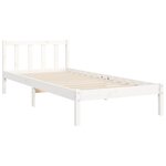 vidaXL Cadre de lit sans matelas blanc bois de pin massif