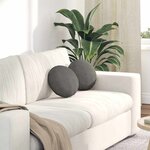 vidaXL Coussins de siège 2 Pièces Gris clair Ø 30 x 13 cm