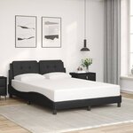 vidaXL Cadre de lit sans matelas Zadar noir 120x200 cm similicuir