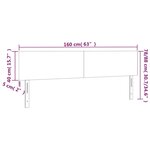 vidaXL Têtes de lit 2 Pièces Gris foncé 80x5x78/88 cm Tissu