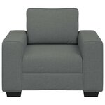 vidaXL Fauteuil gris foncé 60 cm tissu