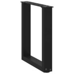 vidaXL Pieds de table basse en U 2 pièces Noir 38 x (42-43) cm Acier
