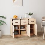 vidaXL Buffet 100x40x75 cm Bois massif de pin