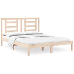 vidaXL Cadre de lit Bois de pin massif 160x200 cm