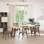 vidaXL Pieds de table à manger en U 2 pièces Acier naturel 50 x (72-73) cm Acier