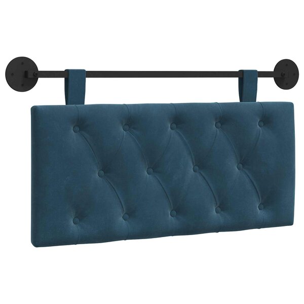 vidaXL Tête de lit suspendue Bleu Velours