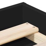 vidaXL Cadre de lit sans matelas noir 135x190 cm