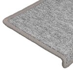 vidaXL Tapis d'escalier 30 pièces 65 x 21 x 4 cm Gris clair Bord rectangulaire