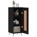 vidaXL Buffet Noir 34 5x34x90 cm Bois d'ingénierie