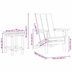 vidaXL Mobilier de jardin lounge 3 Pièces Bleu marine 38 x 38 x 46 cm