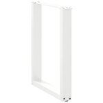 vidaXL Pieds de table à manger en U 2 pièces Blanc 60 x (72-73) cm Acier