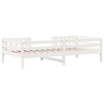 vidaXL Cadre de lit sans matelas blanc 80x200 cm bois massif de pin
