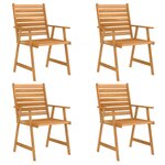 vidaXL Mobilier de salle à manger de jardin 5 Pièces Bois d'acacia solide