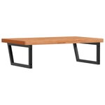 vidaXL Étagère de vasque murale acier et bois massif de hêtre