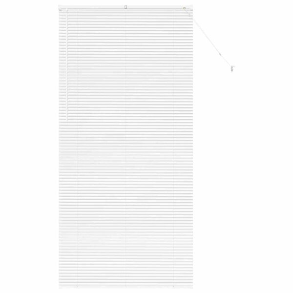 vidaXL Store de Fenêtre avec des rideaux Blanc Aluminium