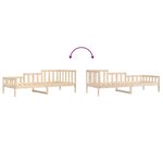 vidaXL Lit de jour sans matelas 90x190 cm bois de pin massif