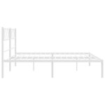 vidaXL Cadre de lit métal sans matelas et tête de lit blanc 193x203 cm
