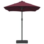vidaXL Parasol de jardin Rouge bordeaux 385 x 209 x 244 cm tissu