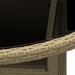 vidaXL Table de jardin Ø80x75 cm Verre trempé/résine tressée Beige