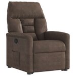 vidaXL Fauteuil inclinable marron tissu microfibre