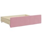 vidaXL Lit de jour avec gigogne et tiroirs rose 80x200 cm velours