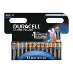 Duracell piles alcalines aaa ultra power 12 pièces