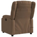 vidaXL Fauteuil inclinable de massage électrique marron tissu
