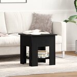 Table basse vidaXL Noir Chêne 40x40x42 cm Bois d'ingénierie