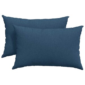vidaXL Coussins de canapé 2 Pièces Bleu 60 x 40 cm tissu