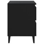vidaXL Table de chevet noir 40x35x50 cm bois d'ingénierie