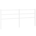 vidaXL Tête de lit métal blanc 180 cm