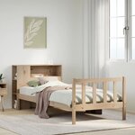 vidaXL Lit bibliothèque sans matelas 90x200 cm bois de pin massif