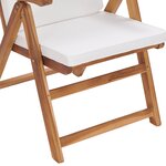Chaises de jardin relaxantes vidaXL avec coussins 6 Pièces en bois de teck massif