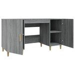 vidaXL Bureau Sonoma gris 140x50x75 cm Bois d'ingénierie