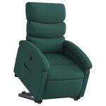 vidaXL Fauteuil inclinable vert foncé tissu
