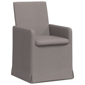 vidaXL Chaises de salle à manger 2 pc Tissu Taupe 57 x 68 x 94 cm