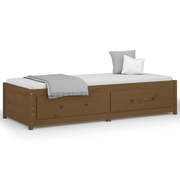 vidaXL Lit de jour sans matelas marron miel 75x190 cm bois pin massif