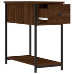 vidaXL Table de chevet chêne marron 30x60x60 cm bois d'ingénierie