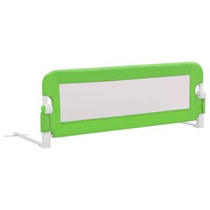 vidaXL Barrière de sécurité de lit d'enfant Vert 120x42 cm Polyester