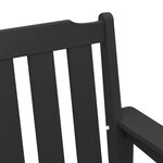 vidaXL Banc de jardin Noir 120 cm HDPE