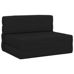 vidaXL Canapé-lit pliable Noir 70 x 80 x 60 cm Tissu