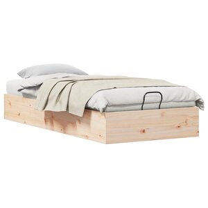 vidaXL Cadre de lit ottoman avec rangement Naturel 90 x 190 cm