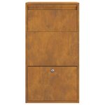vidaXL Boîte de dépôt de colis Rouillé 44 x 22 x 82 cm Acier patiné