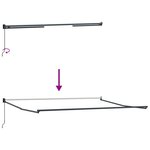 vidaXL Auvent rétractable orange et marron 4x3 m tissu et aluminium