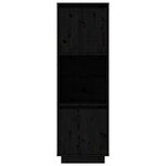 vidaXL Buffet haut Noir 38x35x117 cm Bois massif de pin