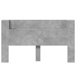 vidaXL Cabinet de Tête de Lit avec LED Béton Bois d'ingénierie